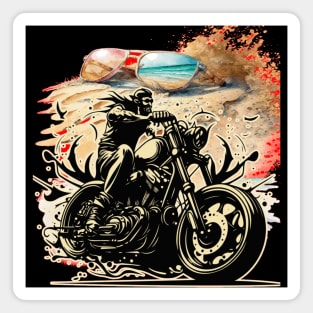 Let's Live, Vintage Motorcycle ,American customs Magnet